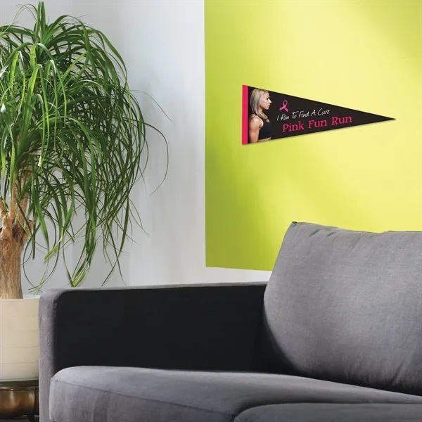 8" x 18" digitally printed custom felt pennant.... from ASI 80228 Quinn