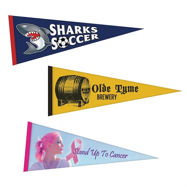 9" x 24" digitally printed custom felt pennant.... from ASI 80228 Quinn