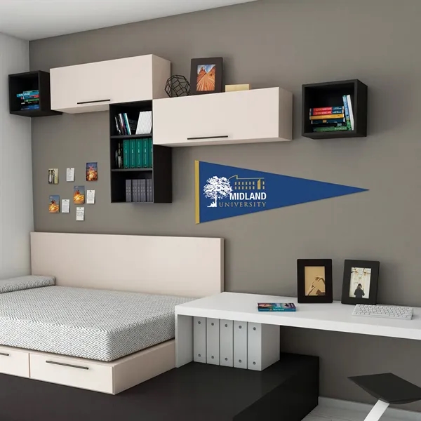 12" x 30" digitally printed custom felt pennant.... from ASI 80228 Quinn