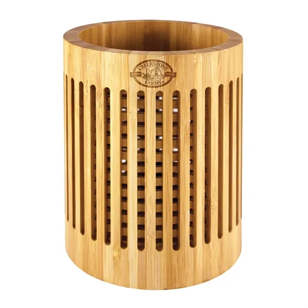 Bamboo lattice utensil holder.... from ASI 91565 Totally Bamboo