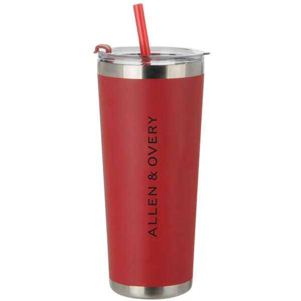 20 oz. Tumbler w/ Straw made from kitchen grade 18/8 stainless... from ASI 71685 Midnite Snax®