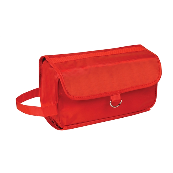 Roll up toiletry bag, 70 Denier nylon, 3 zipper clear compartment,... from ASI 40515 BILD Enterprises LLC / Ben-Line
