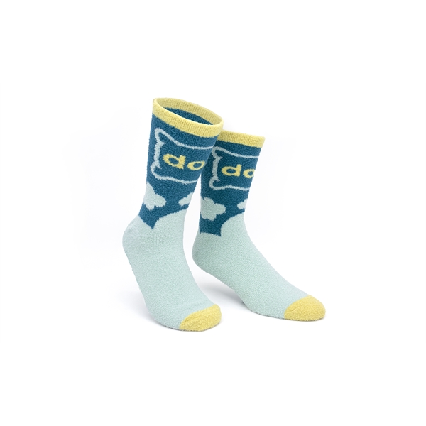 PMS Jacquard Knit Fuzzy Socks with an option for retail style... from ASI 45657 Pop! Promos