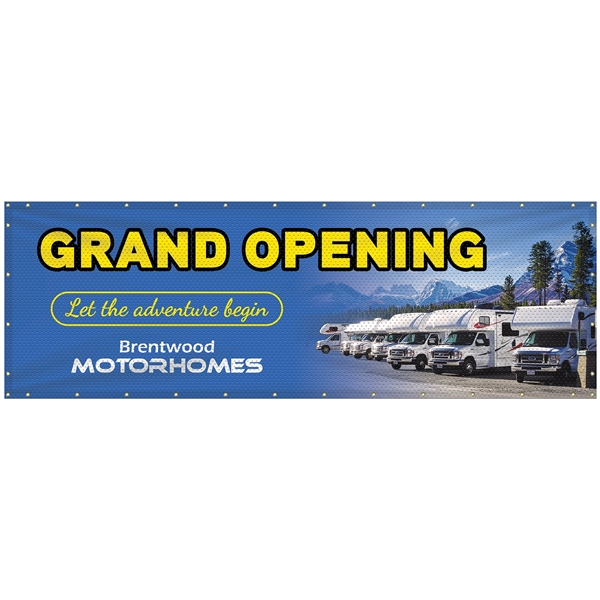 4' H x 12' W Polyester Mesh Banner-Many indoor and outdoor... from ASI 80228 Quinn