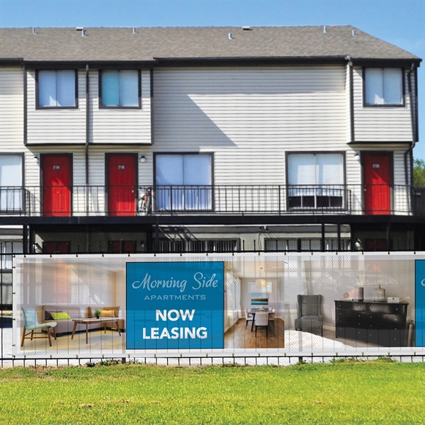 4' H x 24' W Polyester Mesh Banner-Many indoor and outdoor... from ASI 80228 Quinn