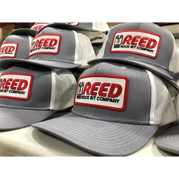 Embroidered Patches, Sublimated Patches, Leather Patches on Richardson 112P Printed Trucker... from ASI 38195 Overnightline