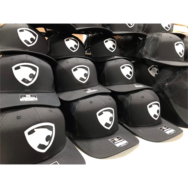 Embroidered Patches, Sublimated Patches, Leather Patches on Richardson 112P Printed Trucker... from ASI 38195 Overnightline