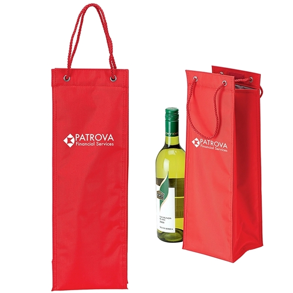 4" x 15.5" x 4.5" 420 Denier polyester wine carrier with... from ASI 67866 Logomark/Valumark