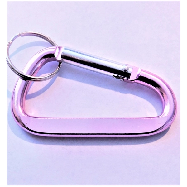 Carabiner with split key ring and solid aluminum construction.... from ASI 74585 Nu Promo International / Nu Promo Line