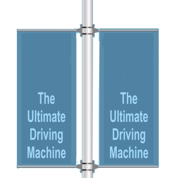 Cast aluminum double sided pole bracket for displaying banners.... from ASI 30442 Above & Beyond Advertising Products / PromoAdLine