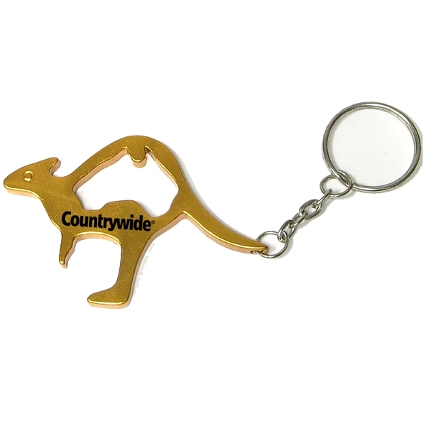 Kangaroo shape bottle opener with key chain, 35 days.... from ASI 74585 Nu Promo International / Nu Promo Line