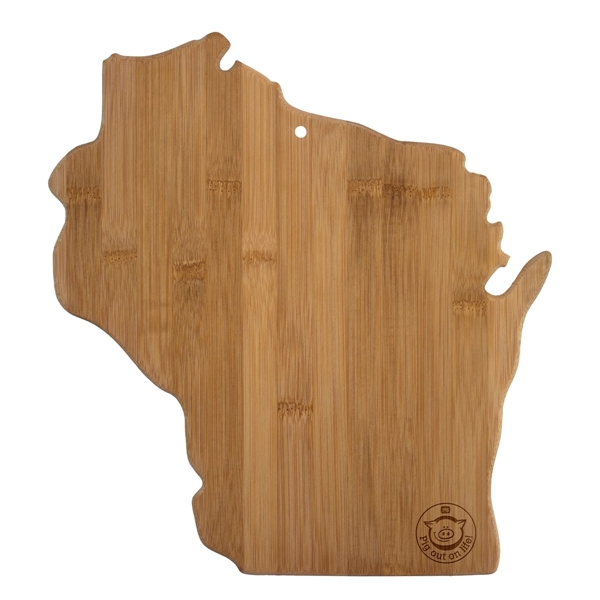 Wisconsin State shaped cutting boards are great for vacation or travel... from ASI 91565 Totally Bamboo