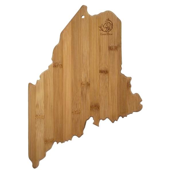 Maine shaped cutting board is great for vacation or travel gifts.... from ASI 91565 Totally Bamboo