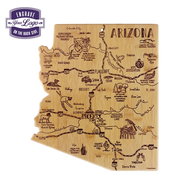 Arizona shaped destination cutting board.... from ASI 91565 Totally Bamboo