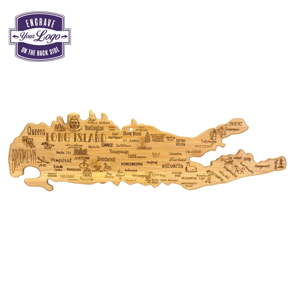 Long Island shaped destination cutting board.... from ASI 91565 Totally Bamboo