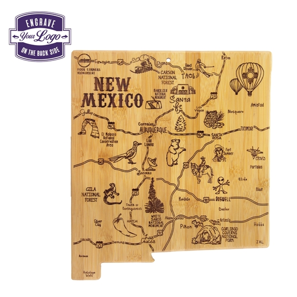 New Mexico shaped destination cutting board.... from ASI 91565 Totally Bamboo