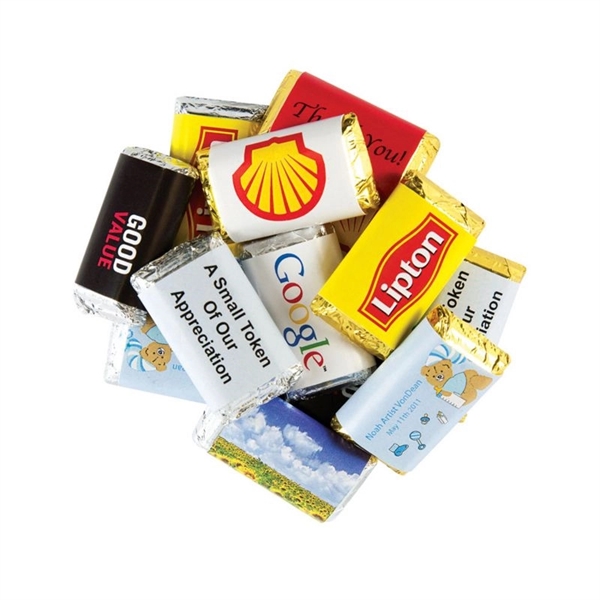 Custom wrapper milk or dark chocolate bar .33 oz... from ASI 44900 NC Custom (CI/Lanco) / Chocolate Inn Taylor & Grant