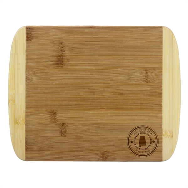 2-tone Bamboo Cutting Board is 11 1/2" in length and 8... from ASI 91565 Totally Bamboo