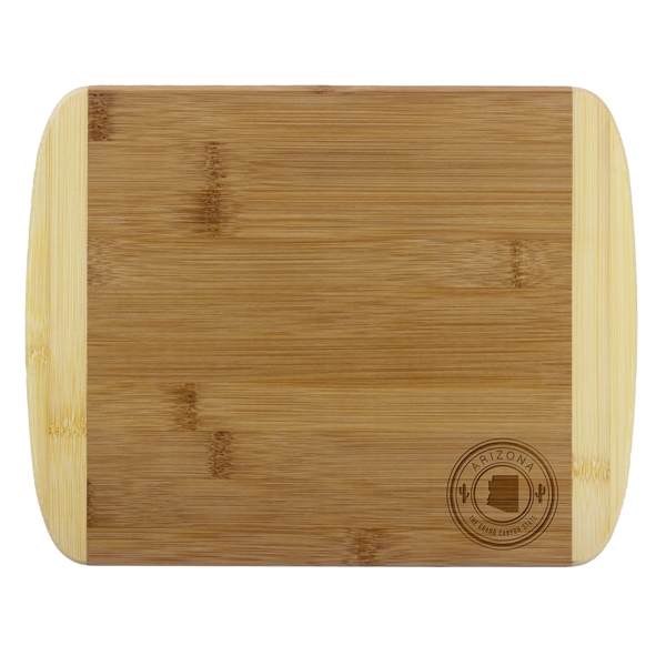 2-tone Bamboo Cutting Board is 11 1/2" in length and 8... from ASI 91565 Totally Bamboo