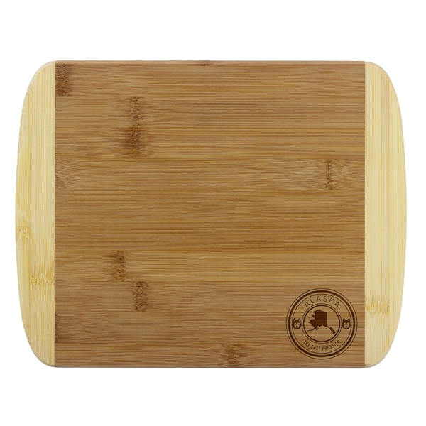 2-tone Bamboo Cutting Board is 11 1/2" in length and 8... from ASI 91565 Totally Bamboo