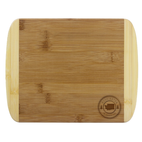 2-tone Bamboo Cutting Board is 11 1/2" in length and 8... from ASI 91565 Totally Bamboo