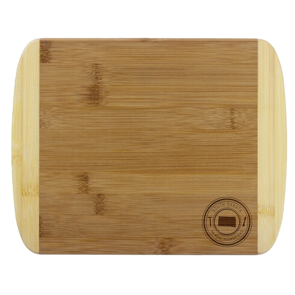 2-tone Bamboo Cutting Board is 11 1/2" in length and 8... from ASI 91565 Totally Bamboo
