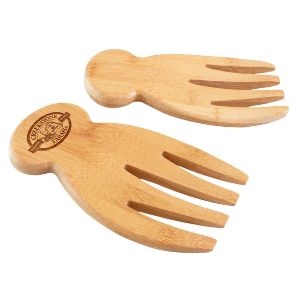 Bamboo in the shape of hands for fixing salads.... from ASI 91565 Totally Bamboo