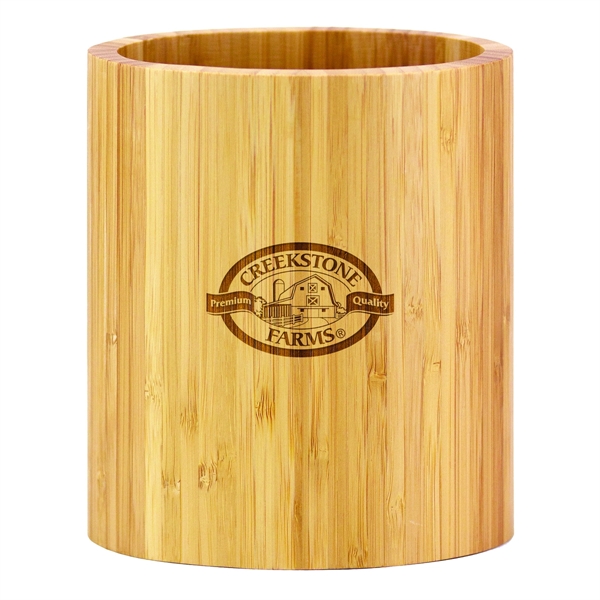 Oval utensil holder is ideal for holding kitchen utensils.... from ASI 91565 Totally Bamboo