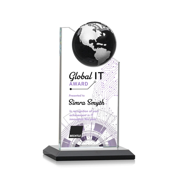Arden VividPrint™ Award - Black/Silver Globe... from ASI 84592 St Regis Group / St Regis