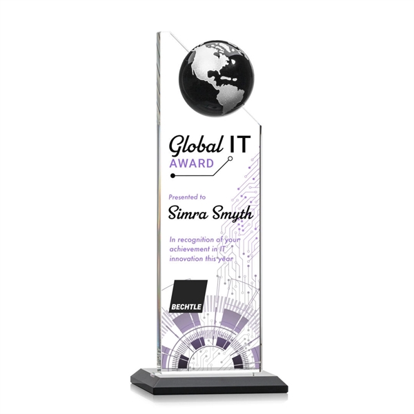 Arden VividPrint™ Award - Black/Silver Globe... from ASI 84592 St Regis Group / St Regis