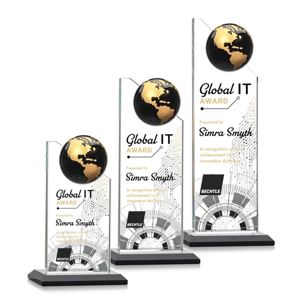Arden VividPrint™ Award - Black/Gold Globe... from ASI 84592 St Regis Group / St Regis