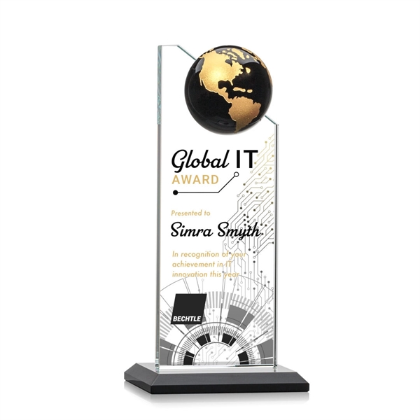 Arden VividPrint™ Award - Black/Gold Globe... from ASI 84592 St Regis Group / St Regis