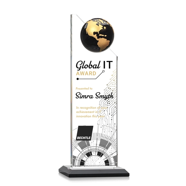 Arden VividPrint™ Award - Black/Gold Globe... from ASI 84592 St Regis Group / St Regis