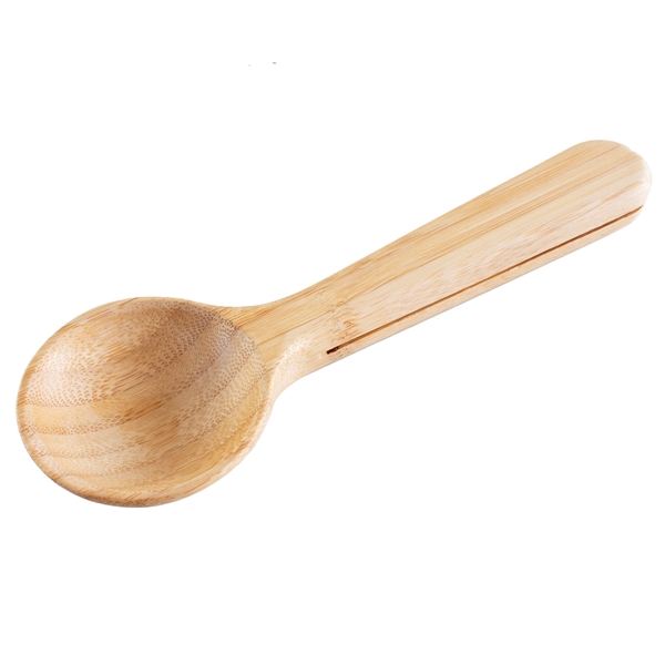 Bamboo Coffee Scoop with Built In Bag Clip.... from ASI 91565 Totally Bamboo