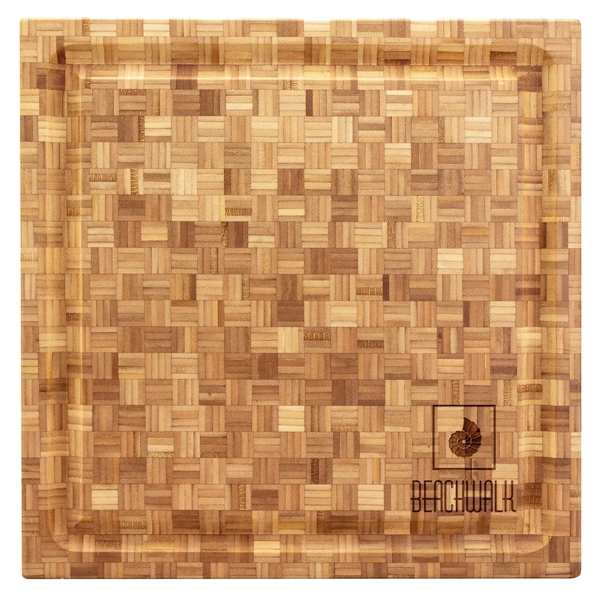 Pro blocks parquet end grain pro cutting/serving board.... from ASI 91565 Totally Bamboo