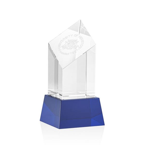 The Barone Award is a remarkably thick Optical Crystal Diamond Tower... from ASI 84592 St Regis Group / St Regis Crystal