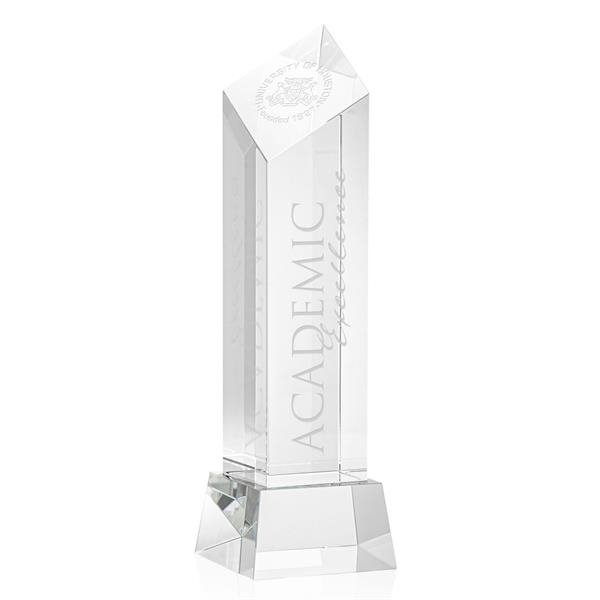 The Barone Award is a remarkably thick Optical Crystal Diamond Tower... from ASI 84592 St Regis Group / St Regis Crystal