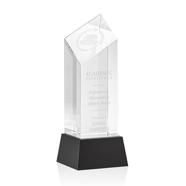 The Barone Award is a remarkably thick Optical Crystal Diamond Tower... from ASI 84592 St Regis Group / St Regis Crystal