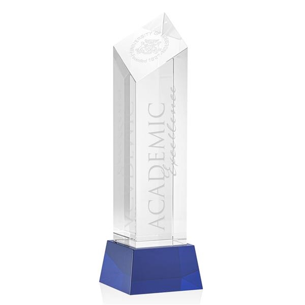 The Barone Award is a remarkably thick Optical Crystal Diamond Tower... from ASI 84592 St Regis Group / St Regis Crystal