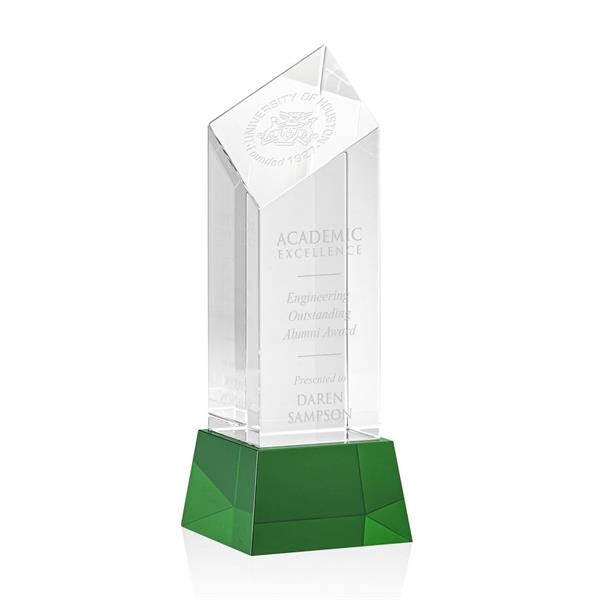 The Barone Award is a remarkably thick Optical Crystal Diamond Tower... from ASI 84592 St Regis Group / St Regis Crystal