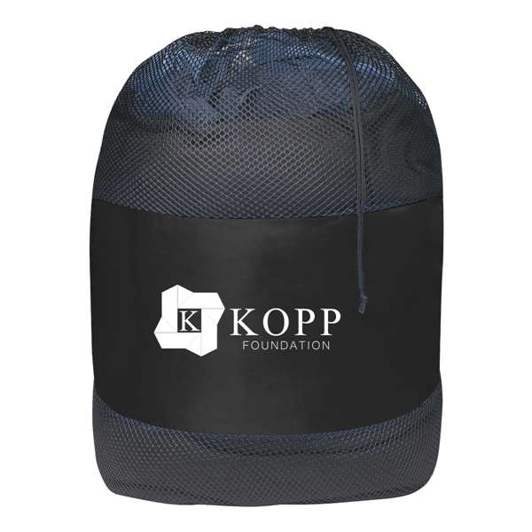 Laundry bag made of 210 Denier Polyester with soft nylon mesh... from ASI 61125 Hit Promotional Products / Hit®