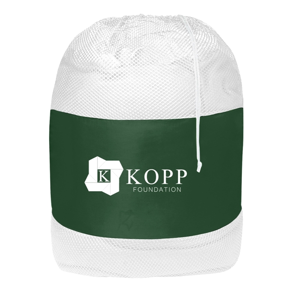 Laundry bag made of 210 Denier Polyester with soft nylon mesh... from ASI 61125 Hit Promotional Products / Hit®
