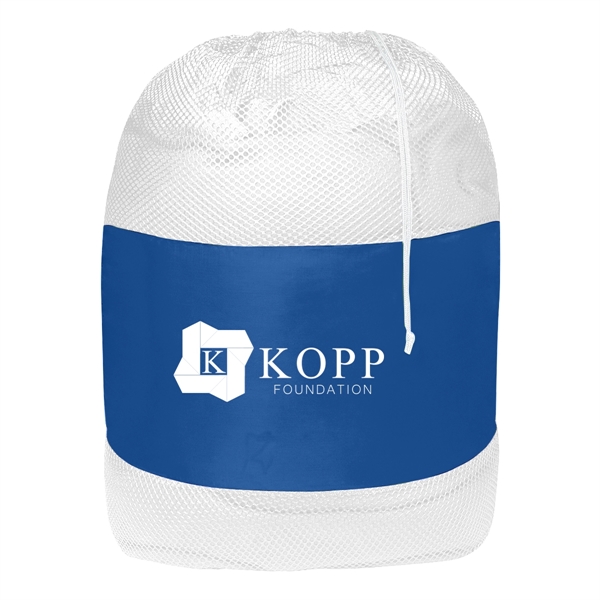 Laundry bag made of 210 Denier Polyester with soft nylon mesh... from ASI 61125 Hit Promotional Products / Hit®