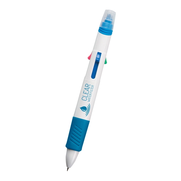 Quatro pen with highlighter includes 4 ink colors.... from ASI 61125 Hit Promotional Products / Hit®