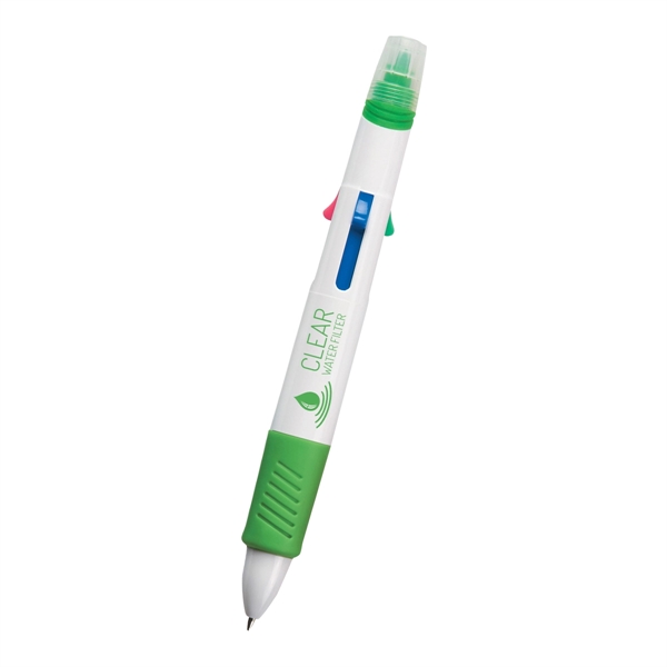 Quatro pen with highlighter includes 4 ink colors.... from ASI 61125 Hit Promotional Products / Hit®