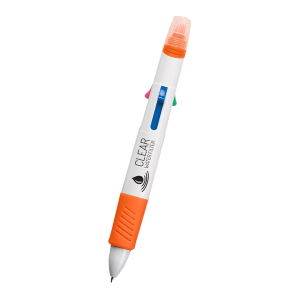 Quatro pen with highlighter includes 4 ink colors.... from ASI 61125 Hit Promotional Products / Hit®