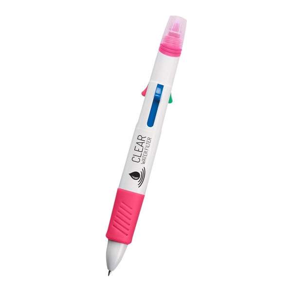 Quatro pen with highlighter includes 4 ink colors.... from ASI 61125 Hit Promotional Products / Hit®