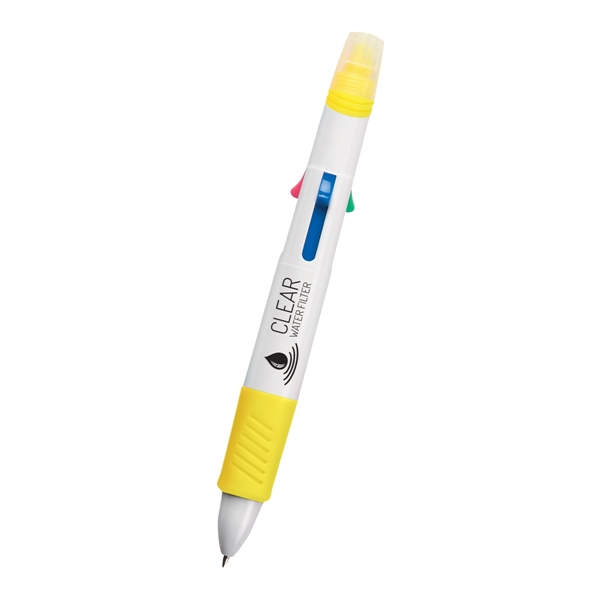 Quatro pen with highlighter includes 4 ink colors.... from ASI 61125 Hit Promotional Products / Hit®