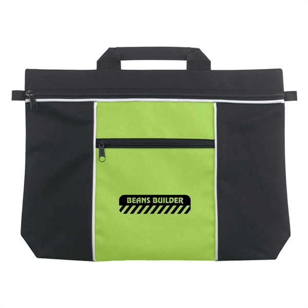 Polyester document bag with carrying handle and front zippered pocket.... from ASI 61125 Hit Promotional Products / Hit®