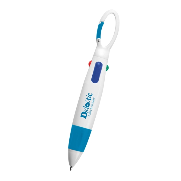 Quatro carabiner pen has 4 ink colors.... from ASI 61125 Hit Promotional Products / Hit®